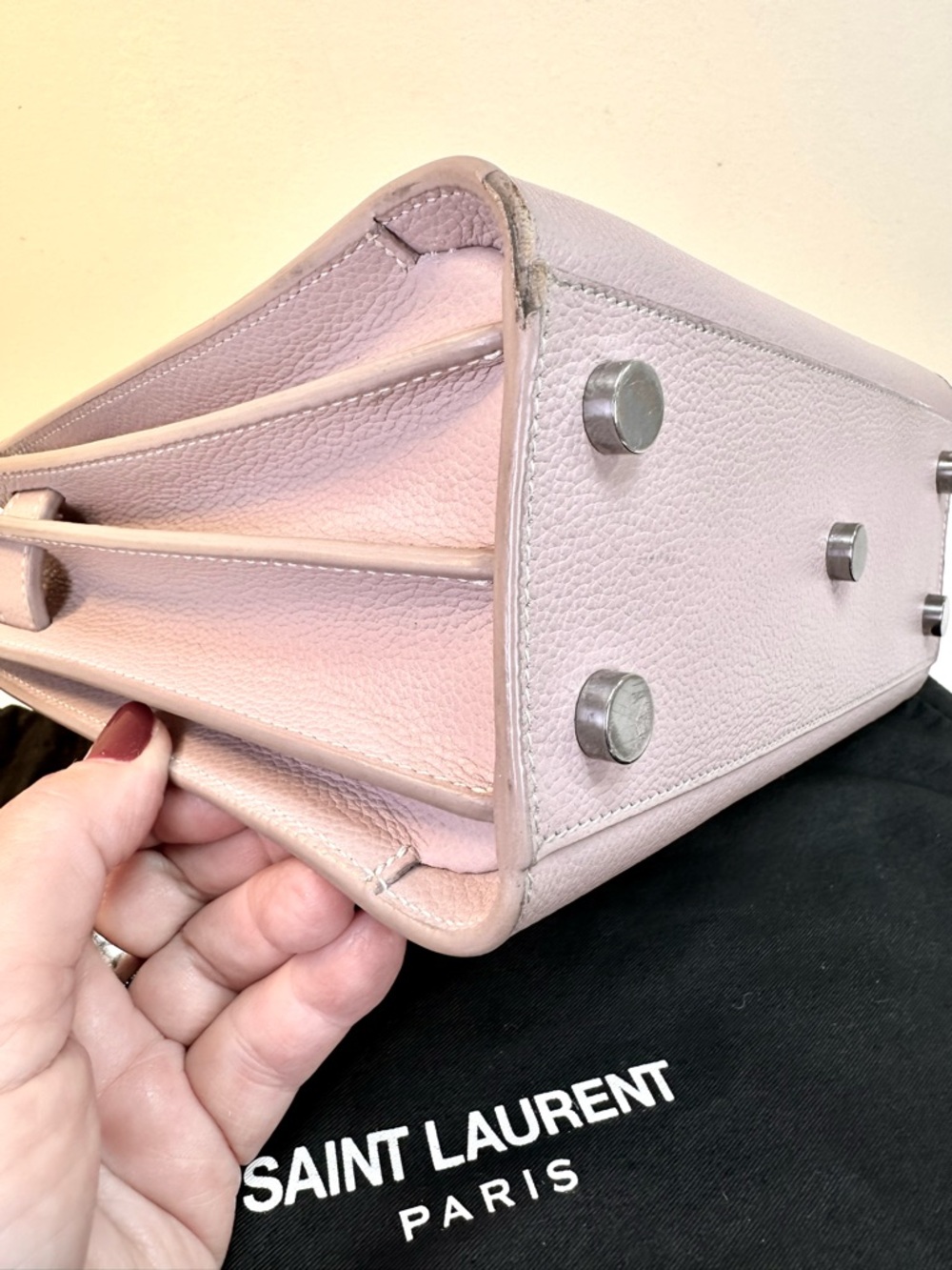 Saint Laurent Sac de Jour Baby Bag Rose Pink removable crossbody strap COA - Picture 8 of 13